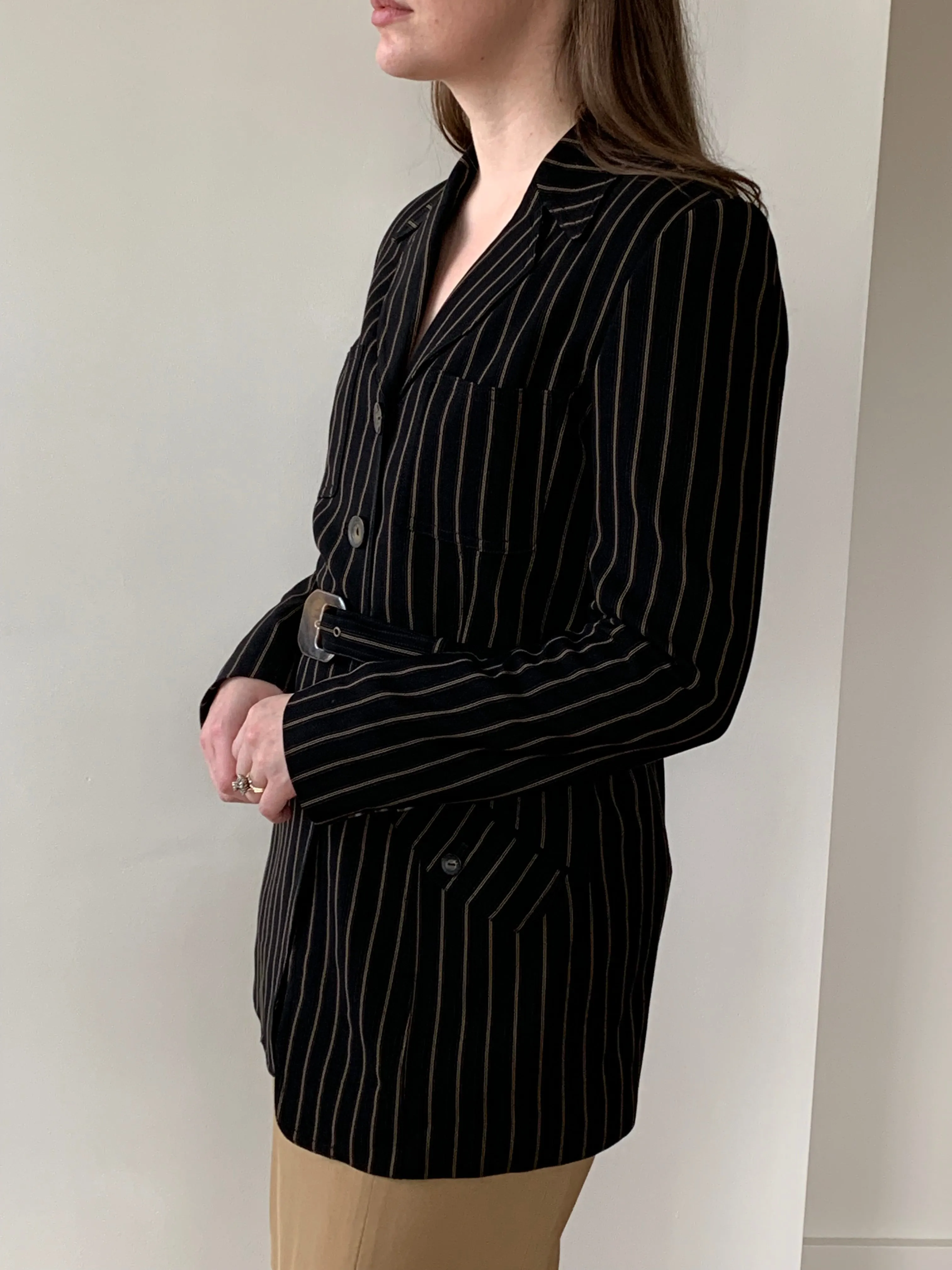 90s Dana Buchman pinstripe blazer
