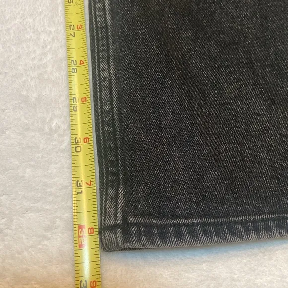 ABERCROMBIE &amp; FITCH NWT size 34 18L Slim Straight Ultra High Rise Black Jeans