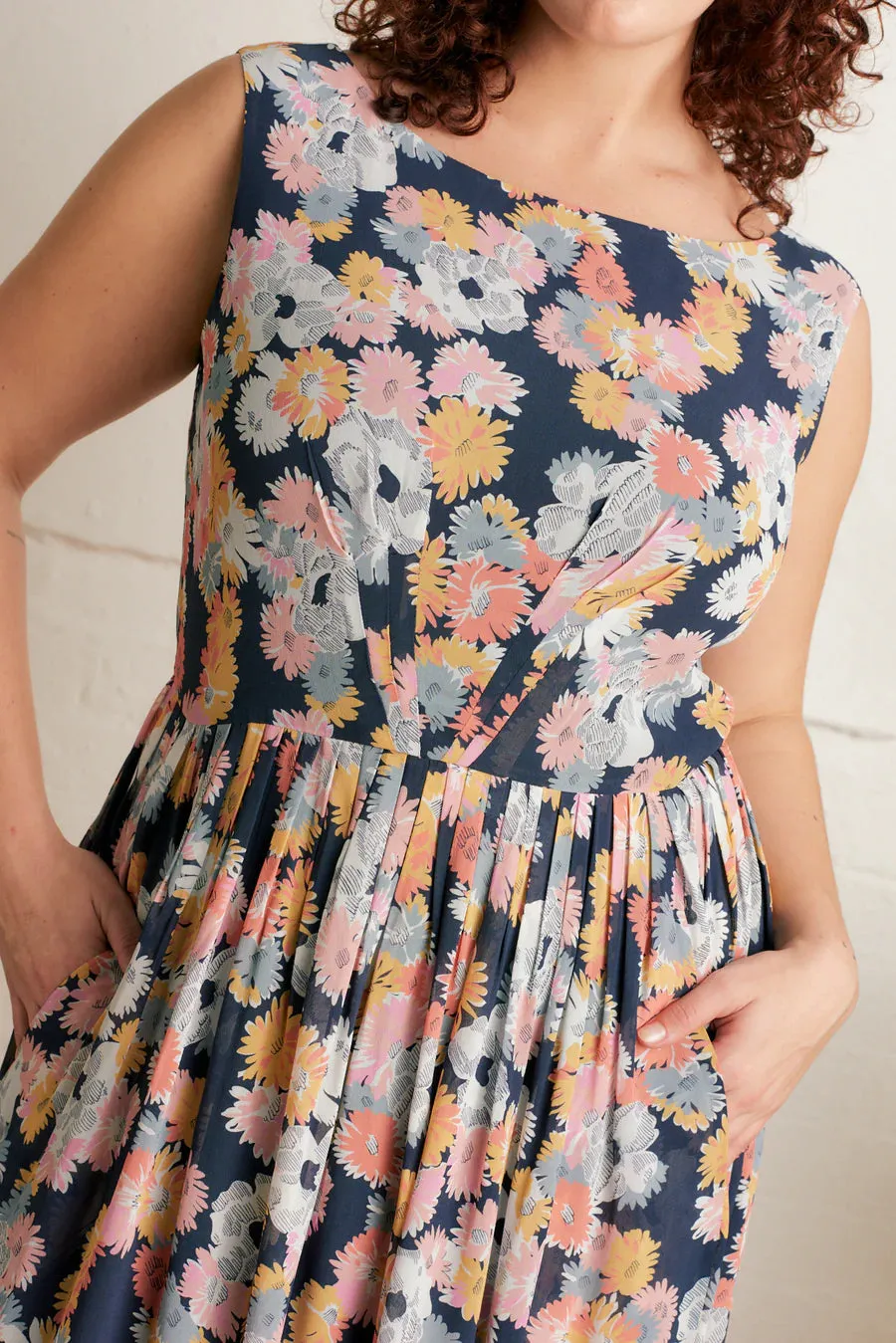 Abigail Dress - Summer Marigolds Floral