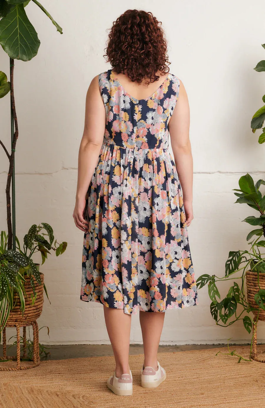 Abigail Dress - Summer Marigolds Floral