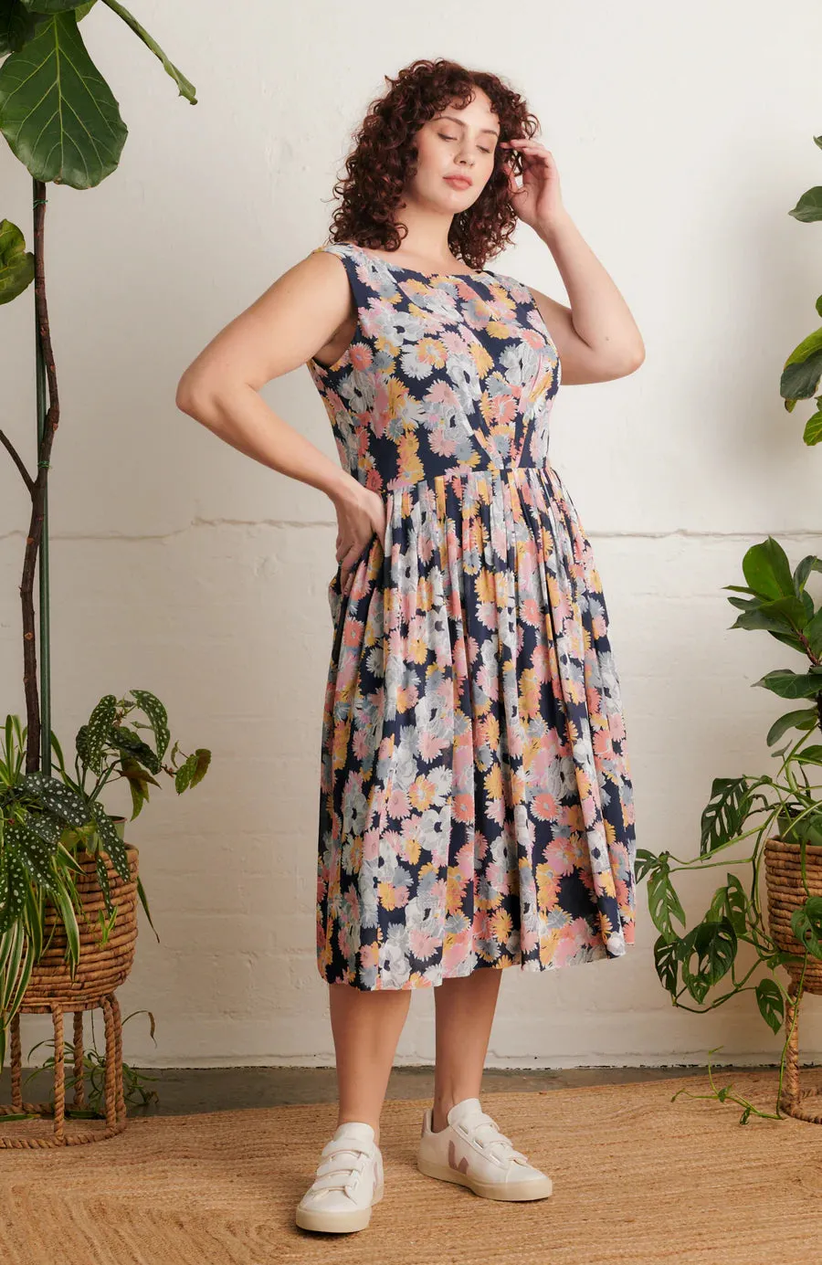 Abigail Dress - Summer Marigolds Floral