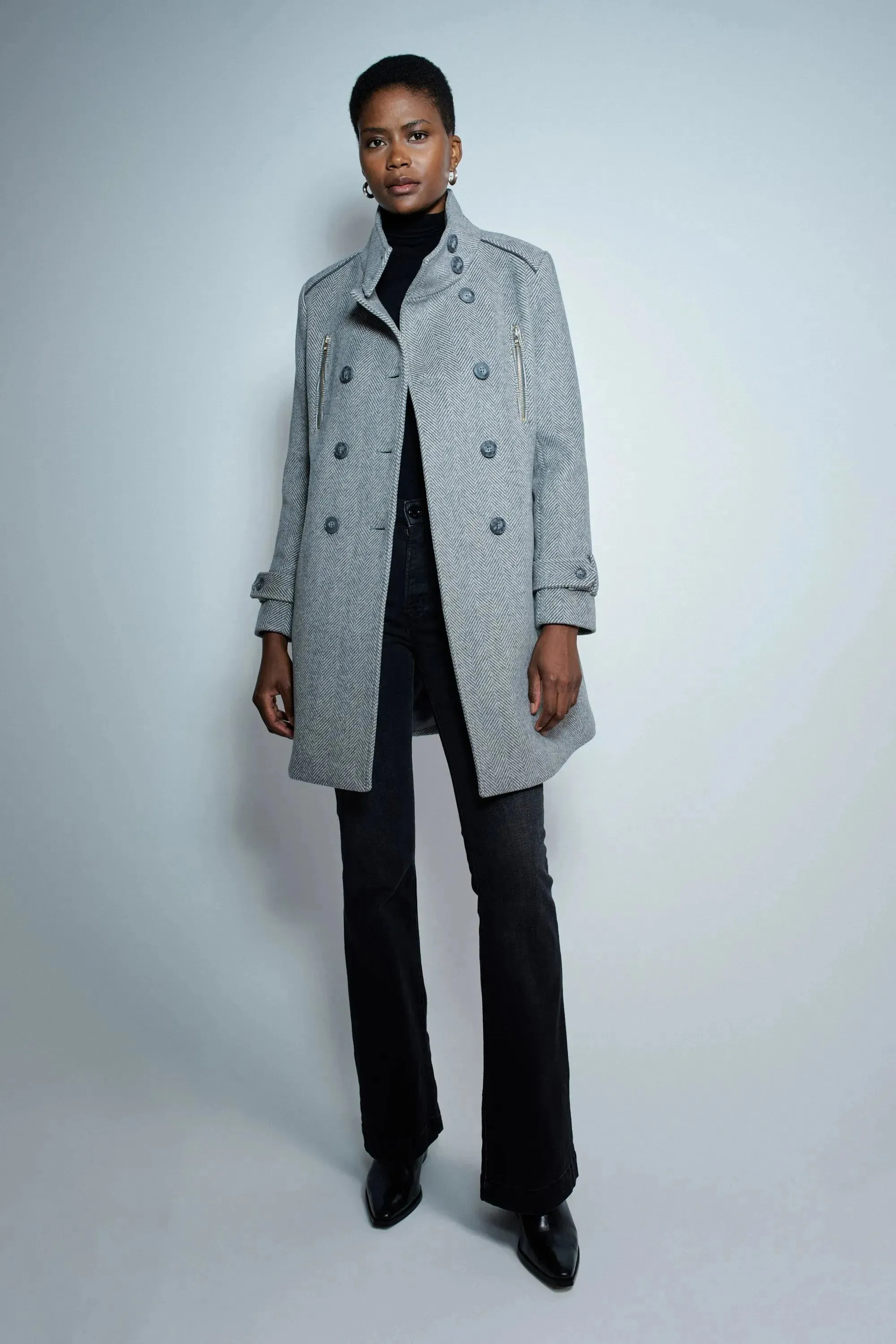 Abrigo SALSA Paño Grace Medium Gris