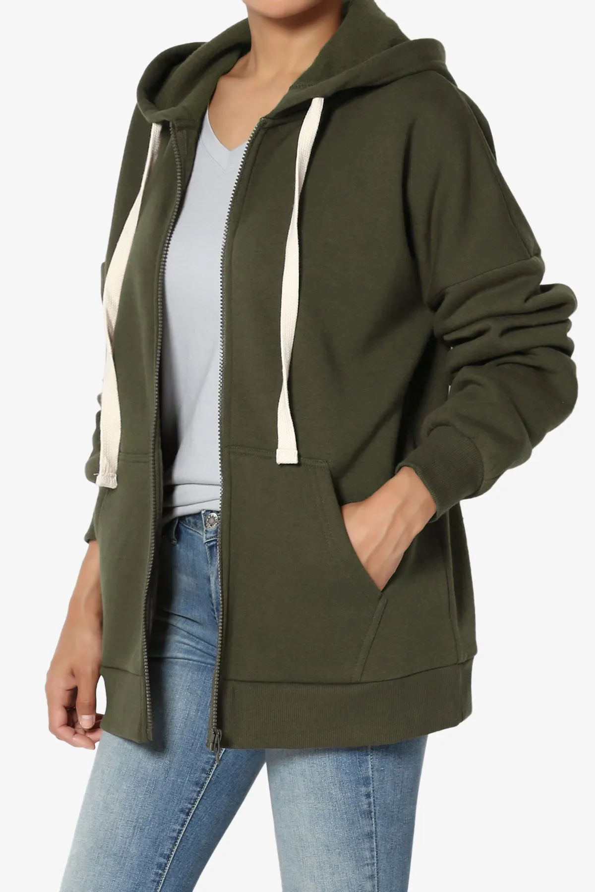 Accie Fleece Zip Hooded Jacket PLUS