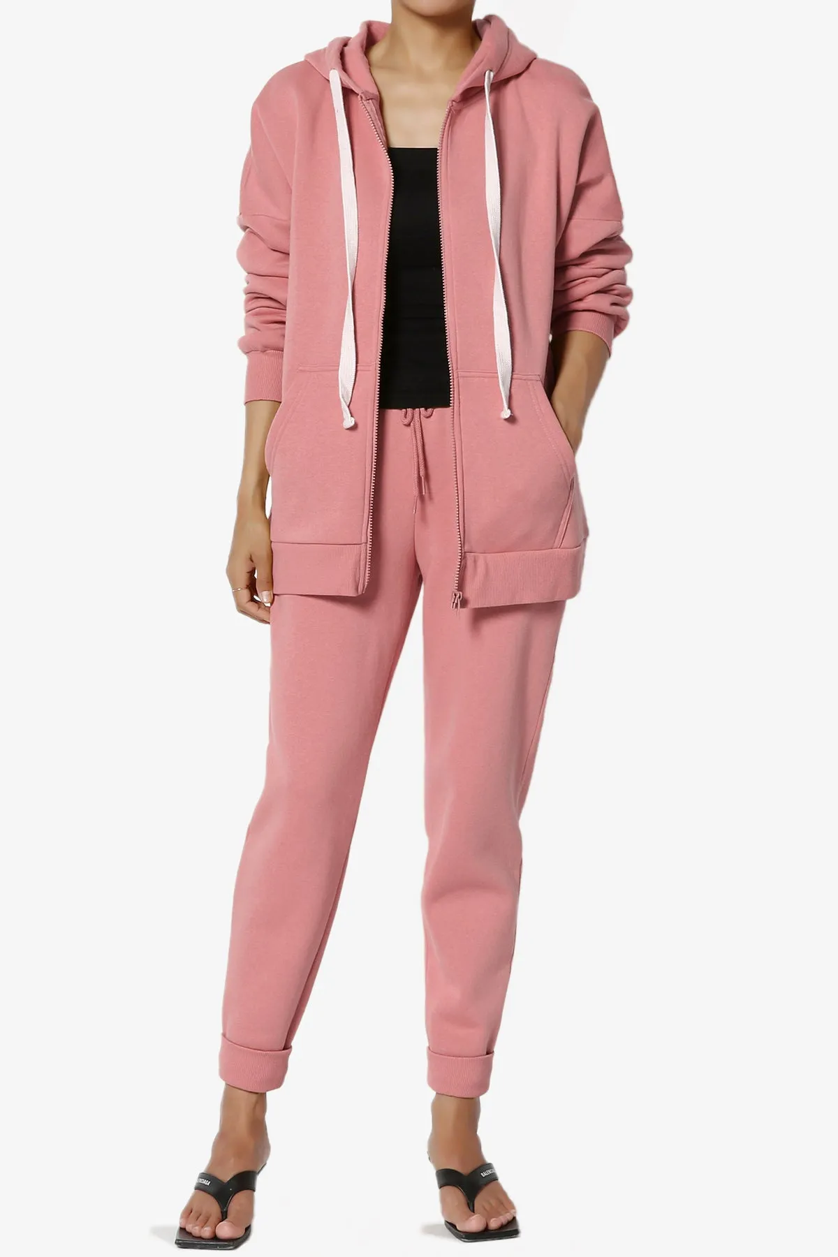Accie Fleece Zip Hooded Jacket PLUS