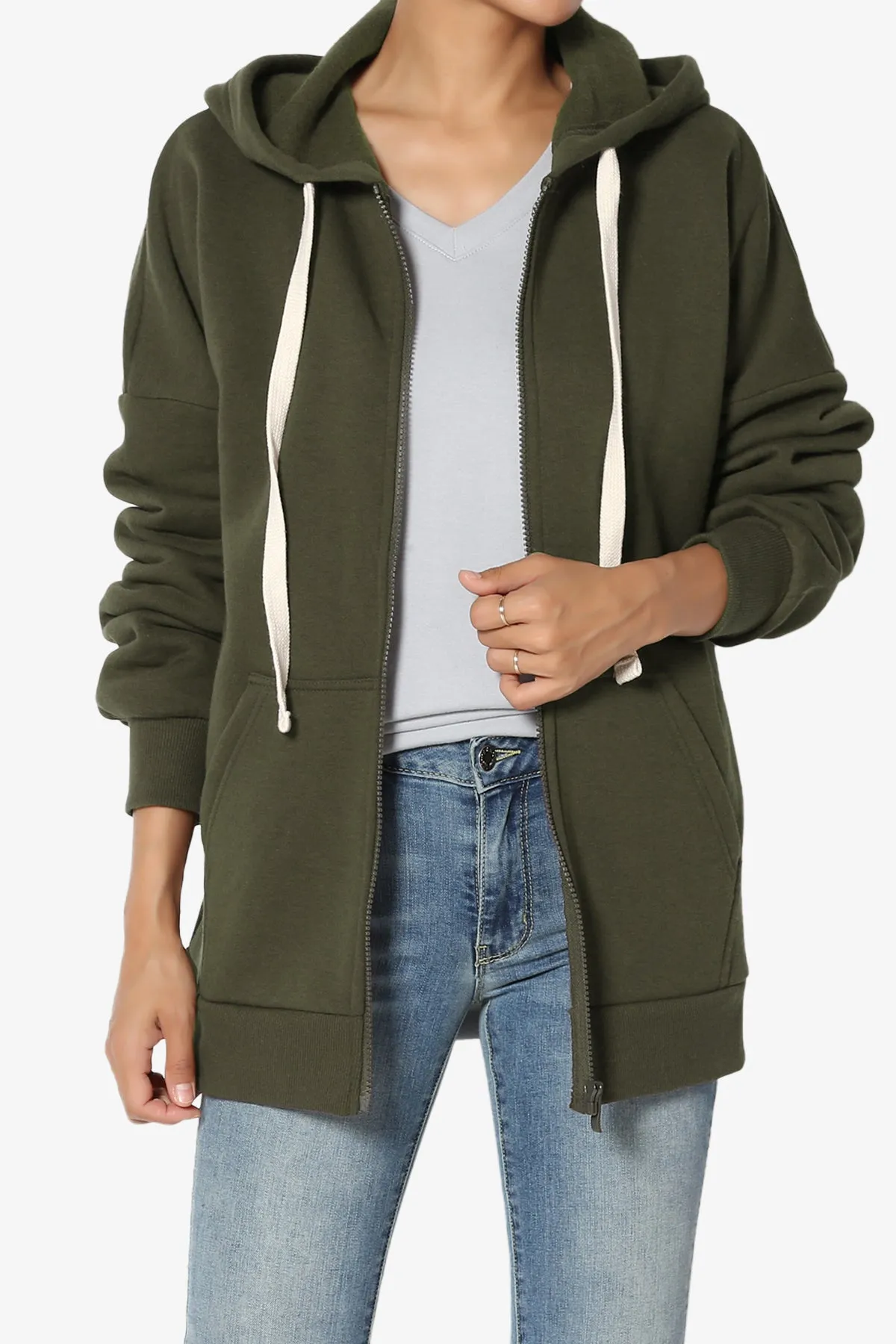 Accie Fleece Zip Hooded Jacket PLUS