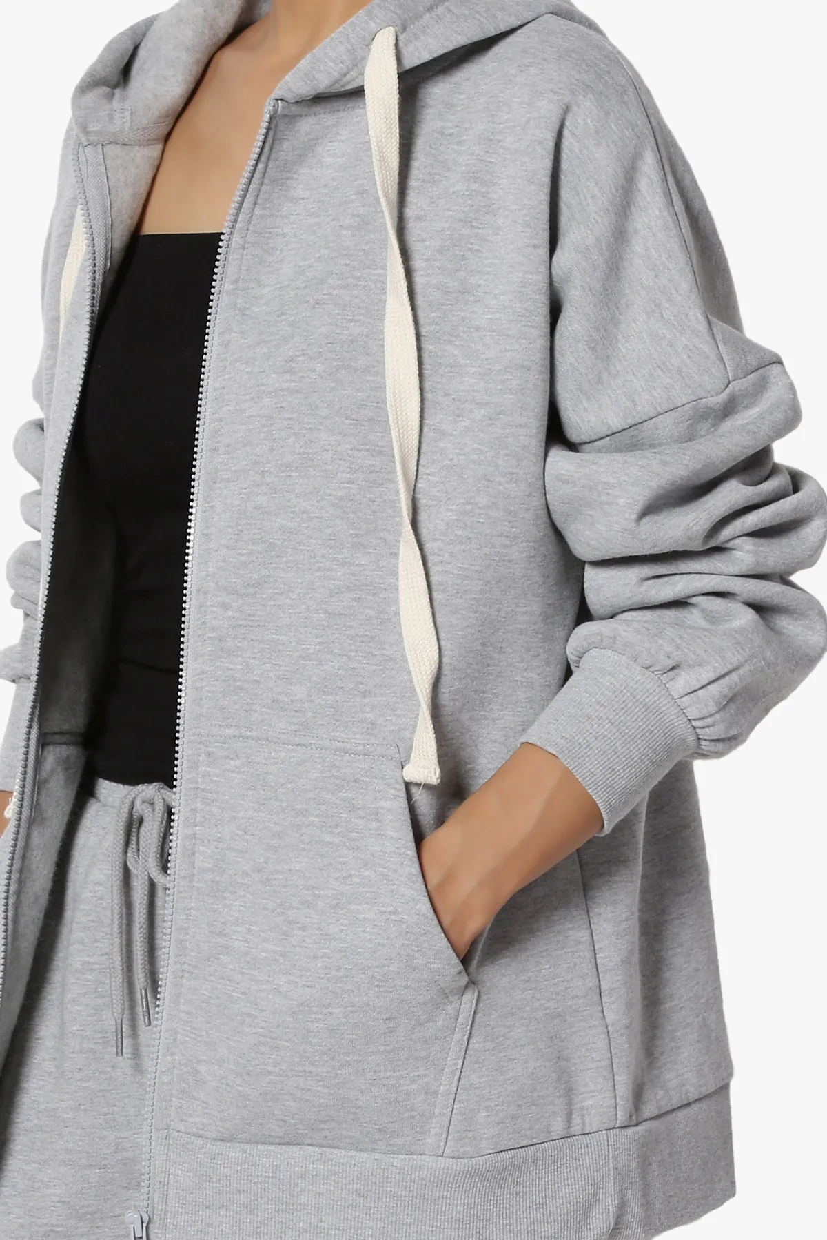 Accie Fleece Zip Hooded Jacket PLUS