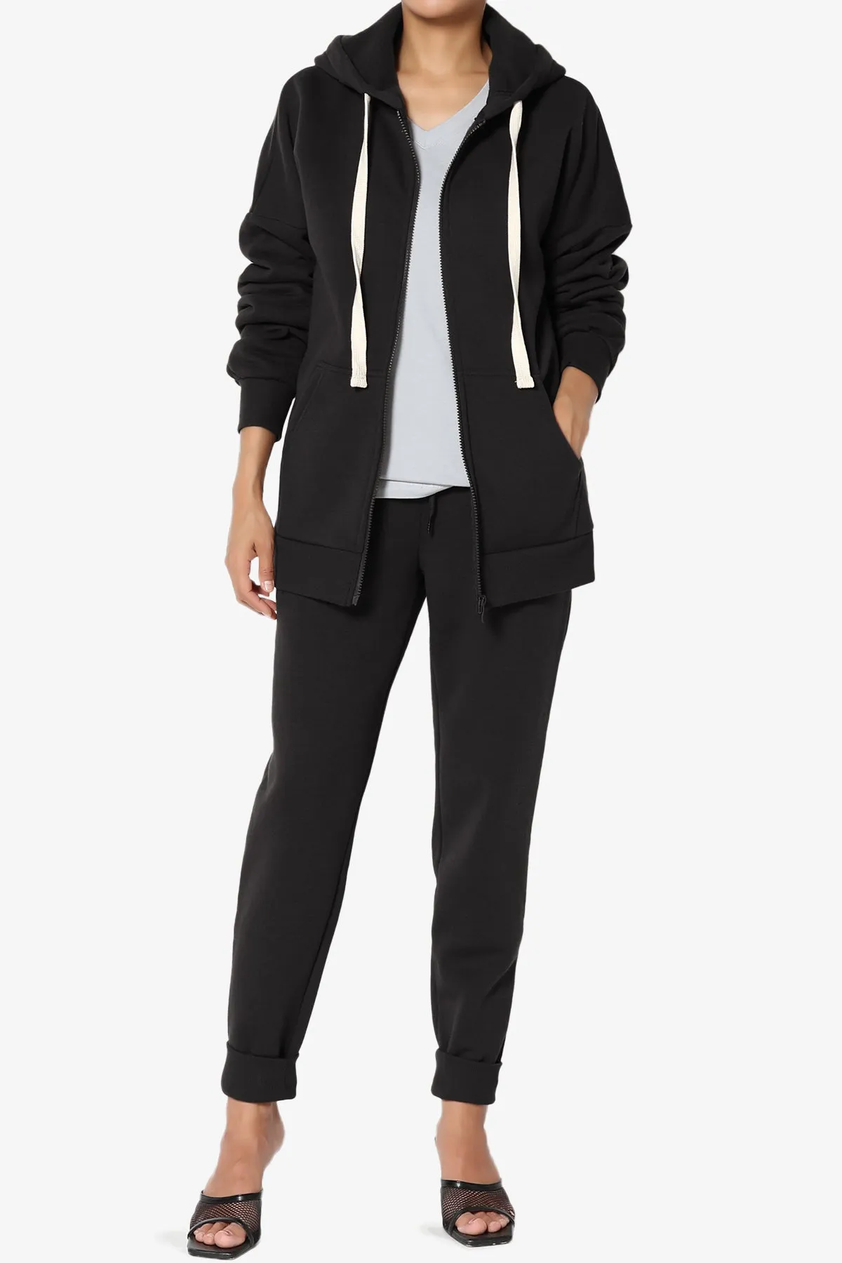 Accie Fleece Zip Hooded Jacket PLUS