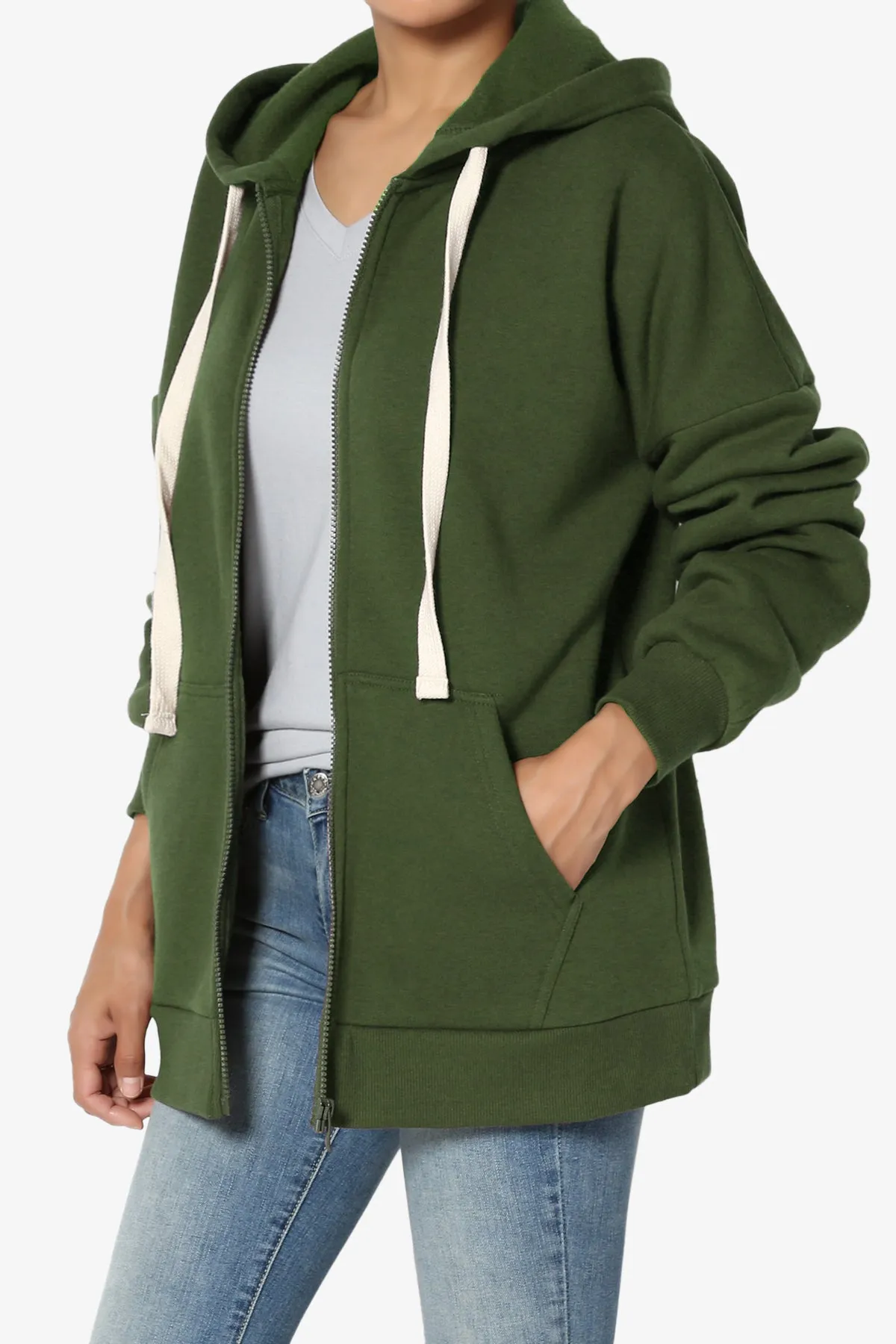 Accie Fleece Zip Hooded Jacket PLUS