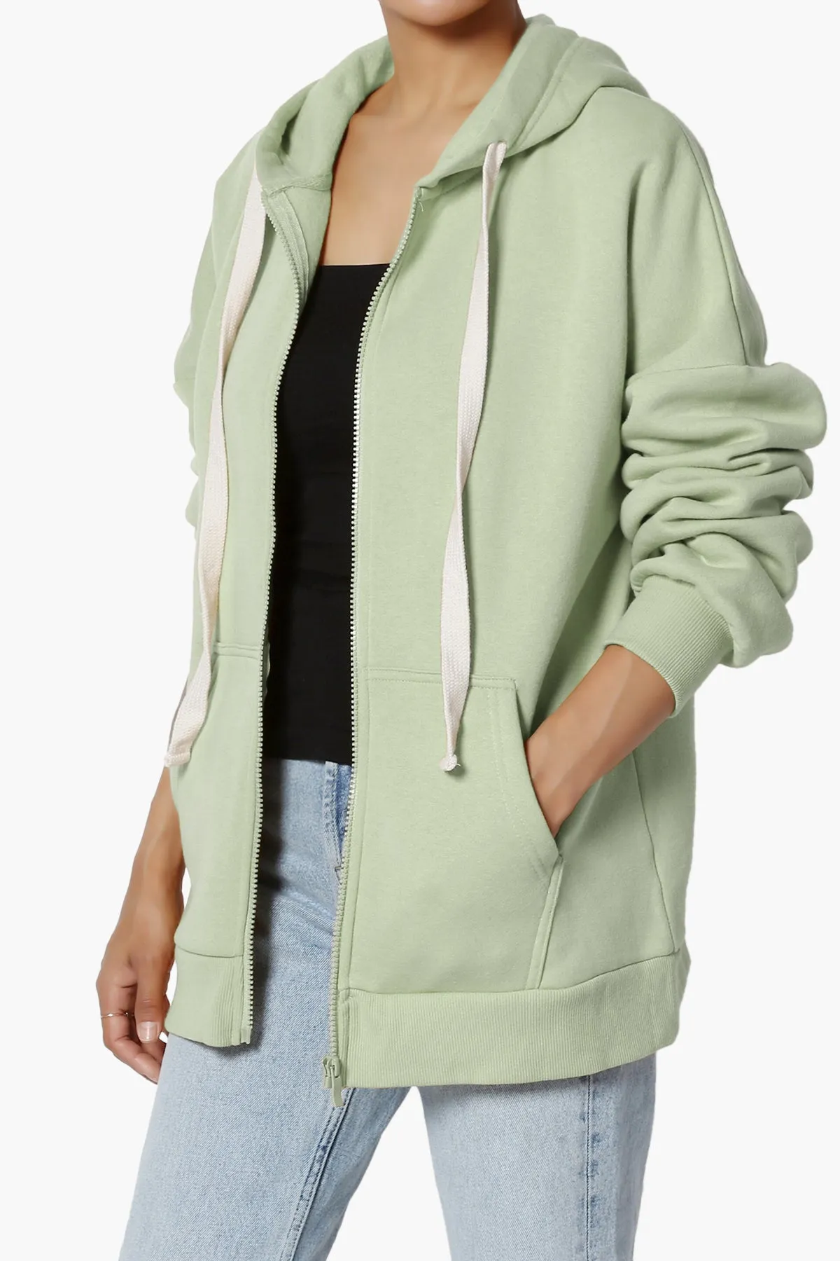 Accie Fleece Zip Hooded Jacket PLUS