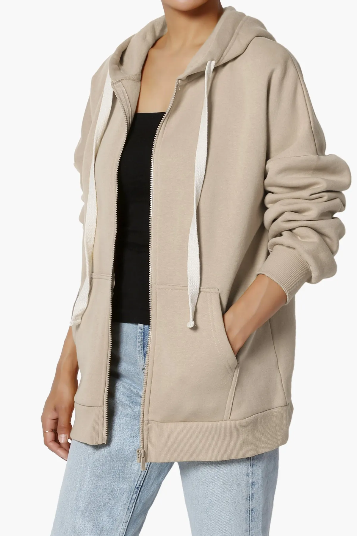 Accie Fleece Zip Hooded Jacket PLUS