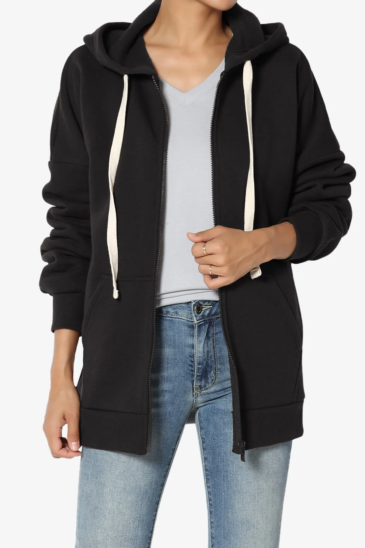 Accie Fleece Zip Hooded Jacket PLUS