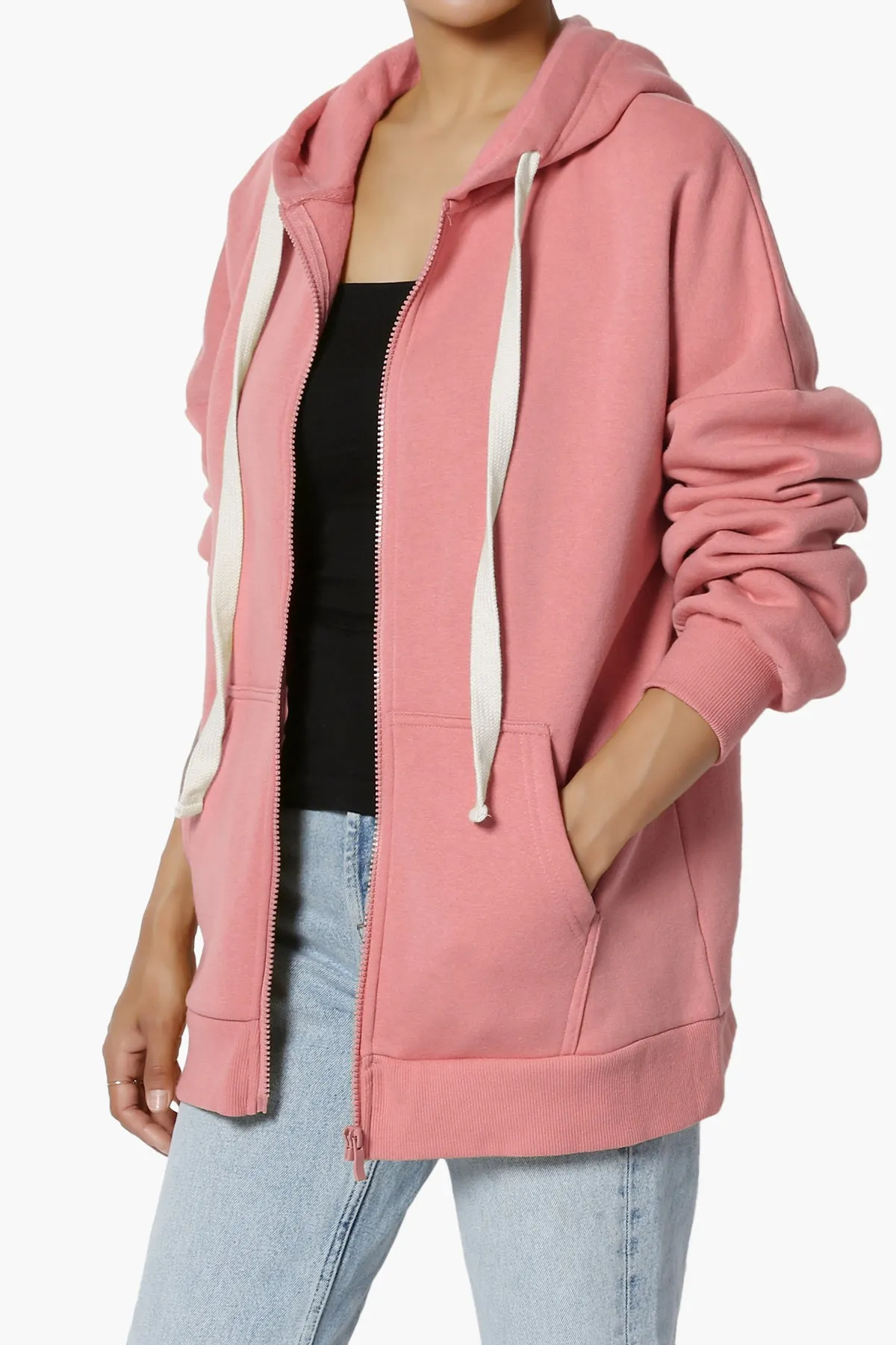 Accie Fleece Zip Hooded Jacket PLUS