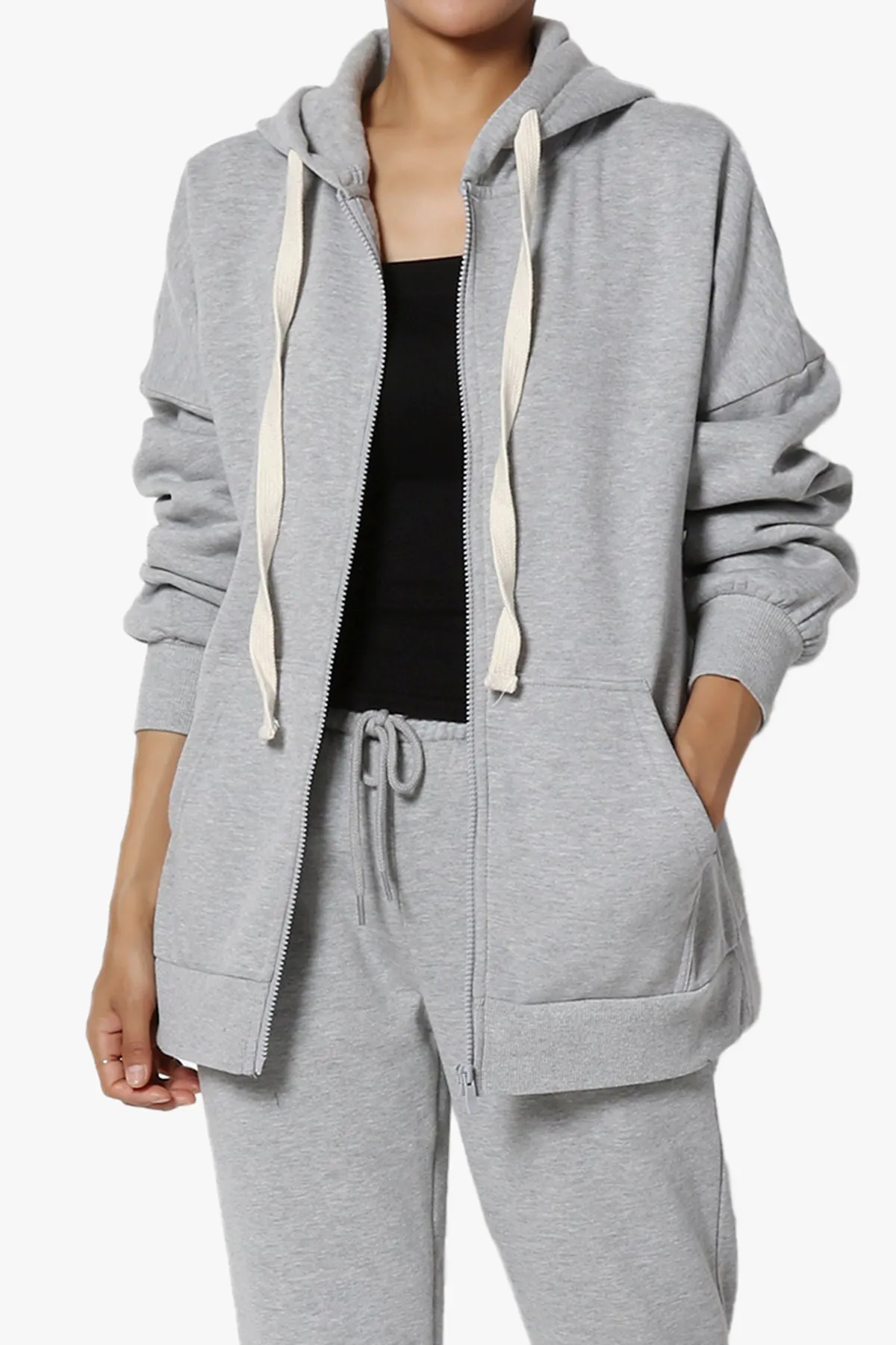 Accie Fleece Zip Hooded Jacket PLUS