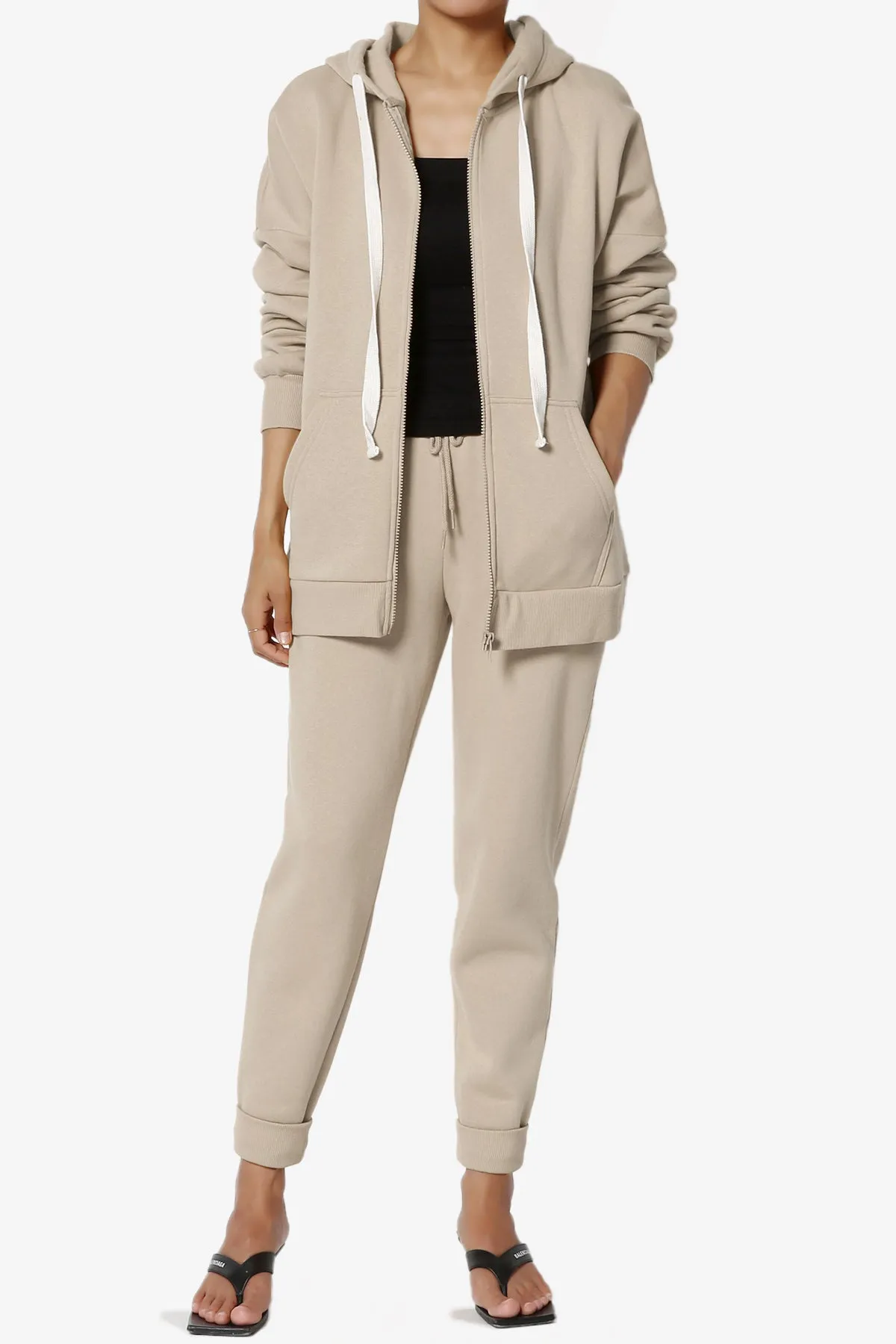 Accie Fleece Zip Hooded Jacket PLUS