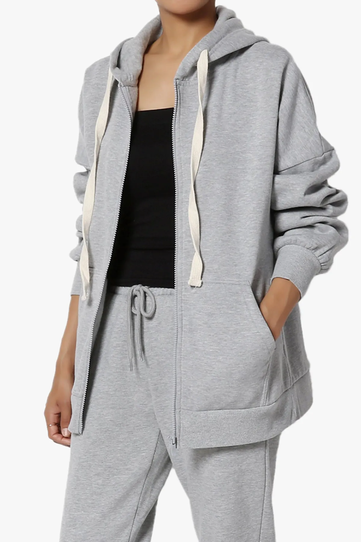 Accie Fleece Zip Hooded Jacket PLUS