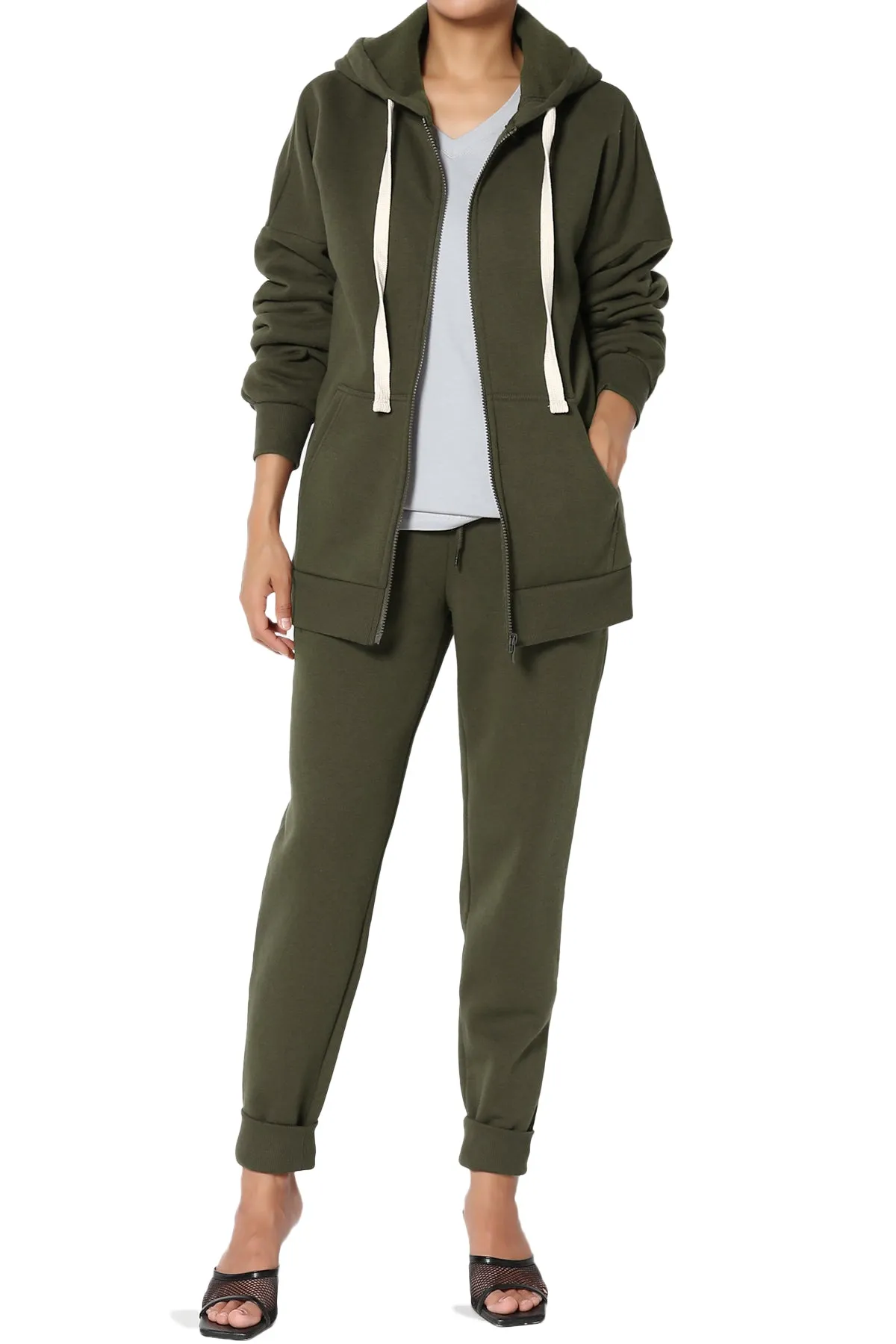 Accie Fleece Zip Hooded Jacket PLUS