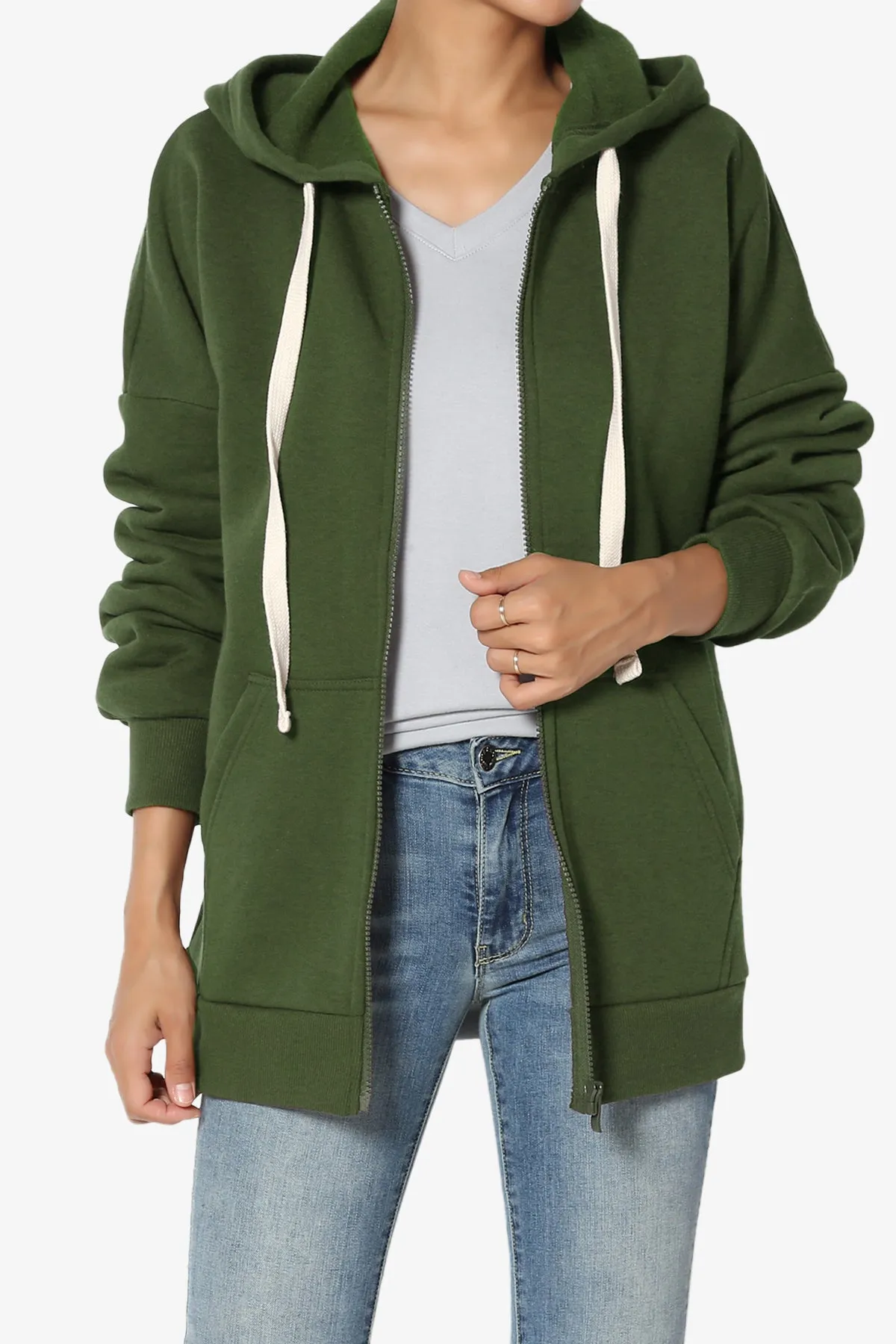 Accie Fleece Zip Hooded Jacket PLUS