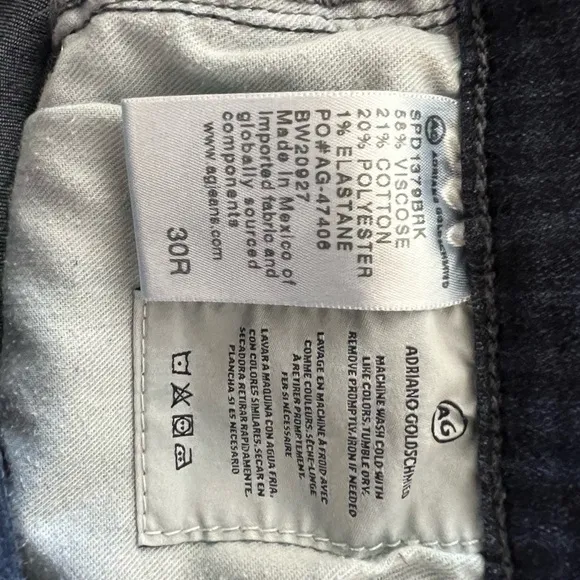 AG Adriano Goldschmied Farrah Skinny Jeans, Size 30R