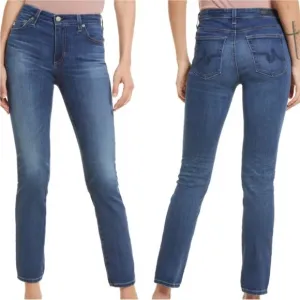 AG Adriano Goldschmied Mari High Rise Slim Straight  Jeans