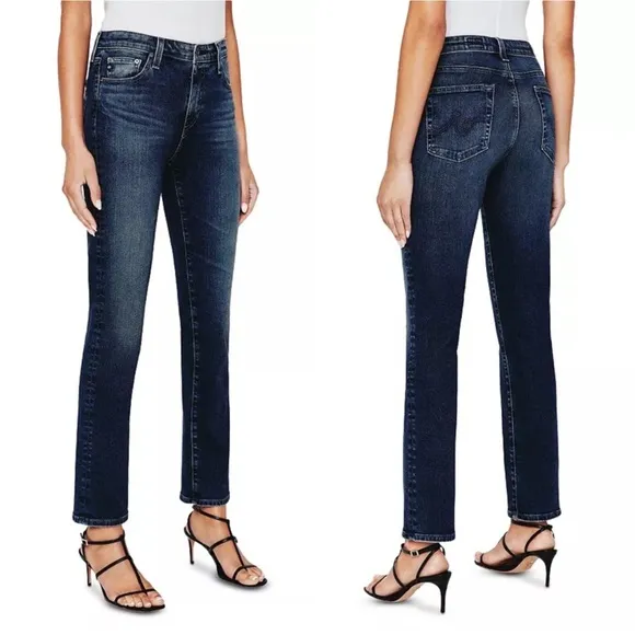 AG Adriano Goldschmied Mari High Rise Slim Straight  Jeans