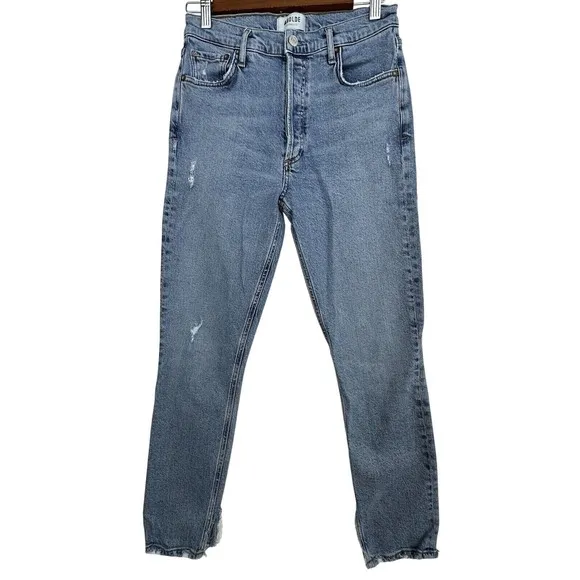 AGOLDE Nico High Rise Slim Jeans Headlines Women's Size 28 Button Fly