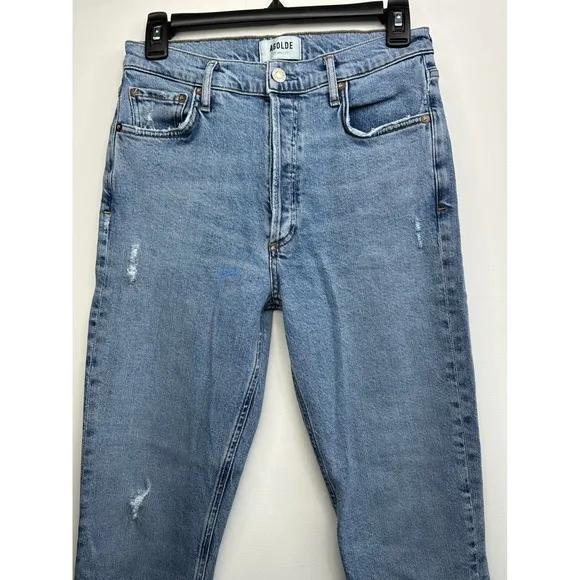 AGOLDE Nico High Rise Slim Jeans Headlines Women's Size 28 Button Fly