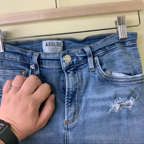 Agolde Sophie Hi-Rise Skinny Jeans in Beyond Blue Size 28
