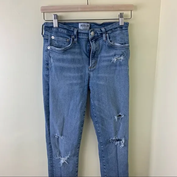 Agolde Sophie Hi-Rise Skinny Jeans in Beyond Blue Size 28