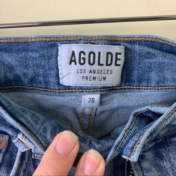 Agolde Sophie Hi-Rise Skinny Jeans in Beyond Blue Size 28