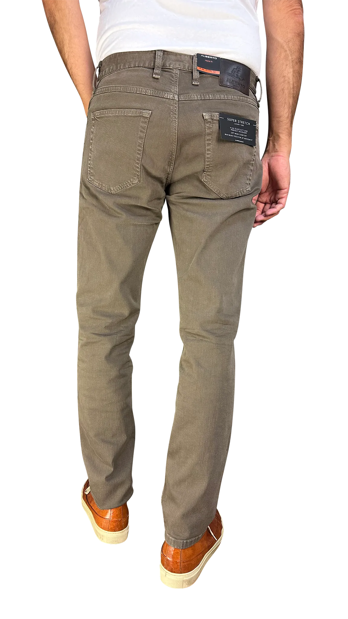 Alberto Stoffhose Pipe, regular slim fit, Olive