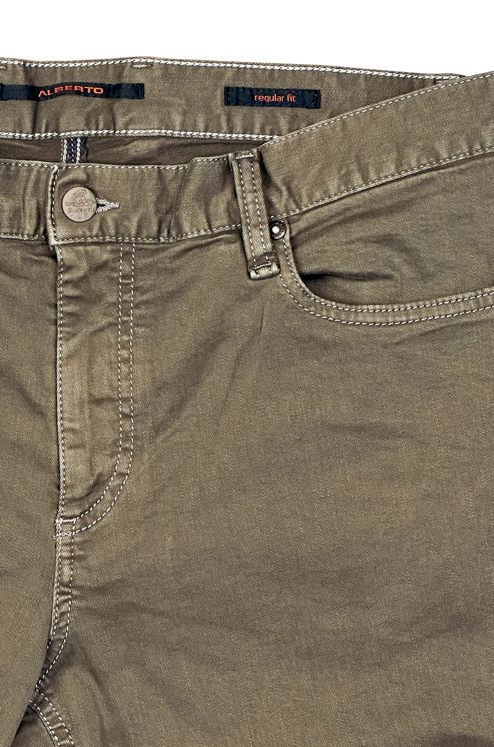 Alberto Stoffhose Pipe, regular slim fit, Olive