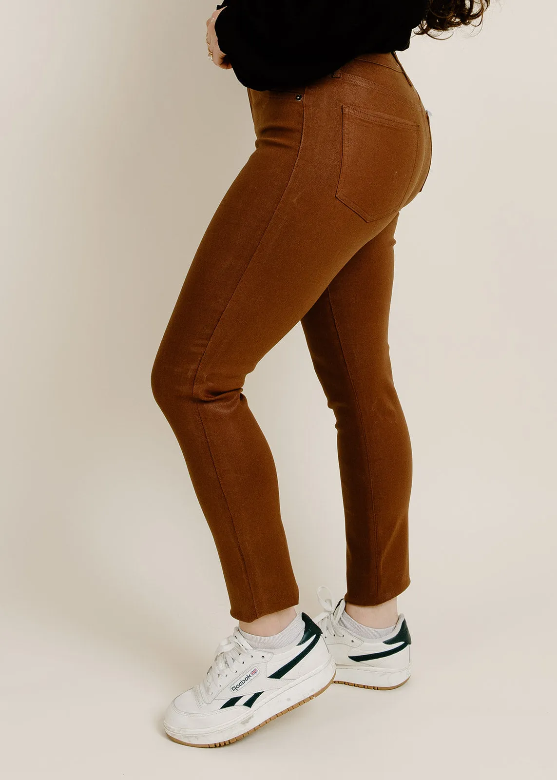 Aline High Rise Skinny - Saddle