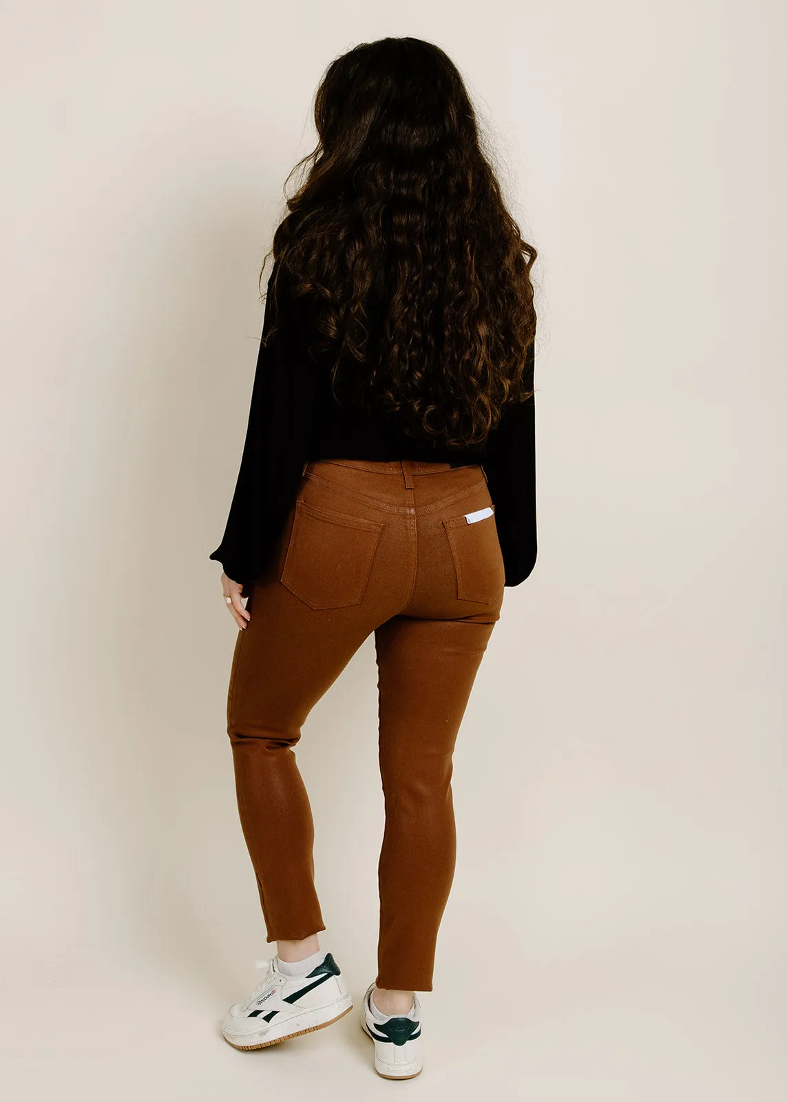 Aline High Rise Skinny - Saddle