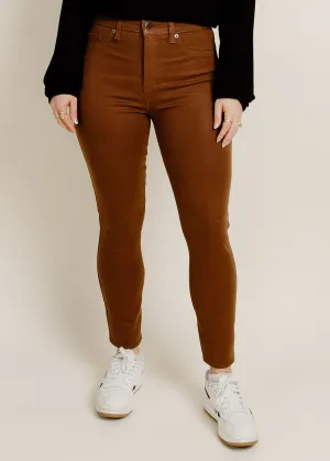 Aline High Rise Skinny - Saddle