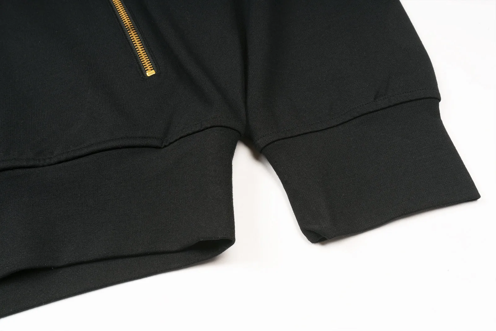 ALPHA STYLE APPLIQUE CAMDEN ZIP UP JACKET (BLACK)