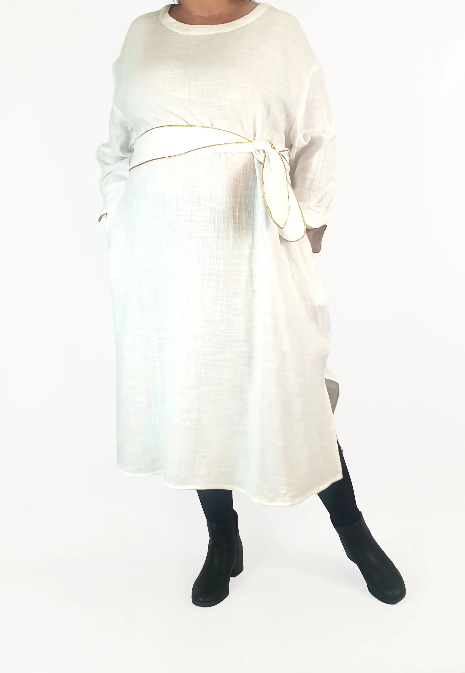 Always brand white cotton long sleeve dress size XL