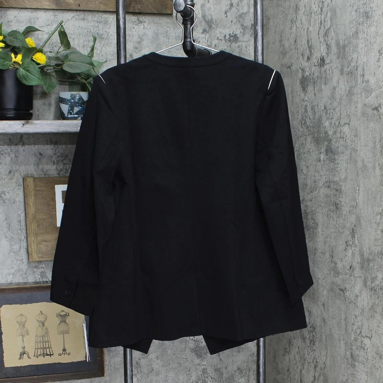 Amanda & Chelsea Plus Size One Button Ponte Knit Blazer Topper Jacket