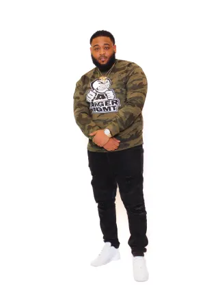 ANGER MGMT NO BOX Logo Crewneck sweatshirt | Camo | Mens