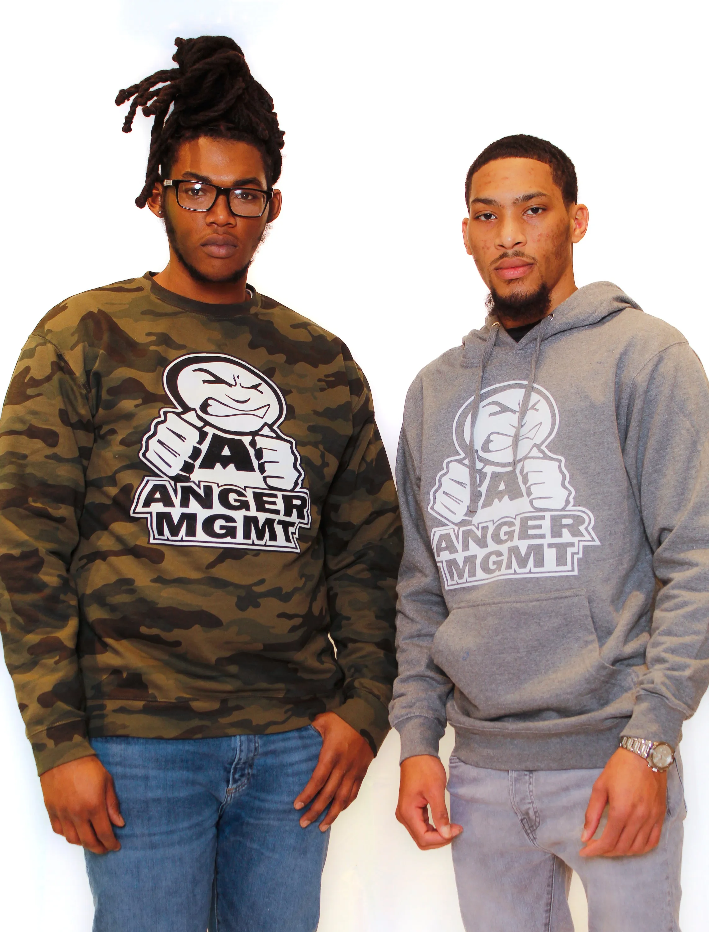 ANGER MGMT NO BOX Logo Crewneck sweatshirt | Camo | Mens