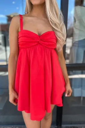 April Mini Dress Red
