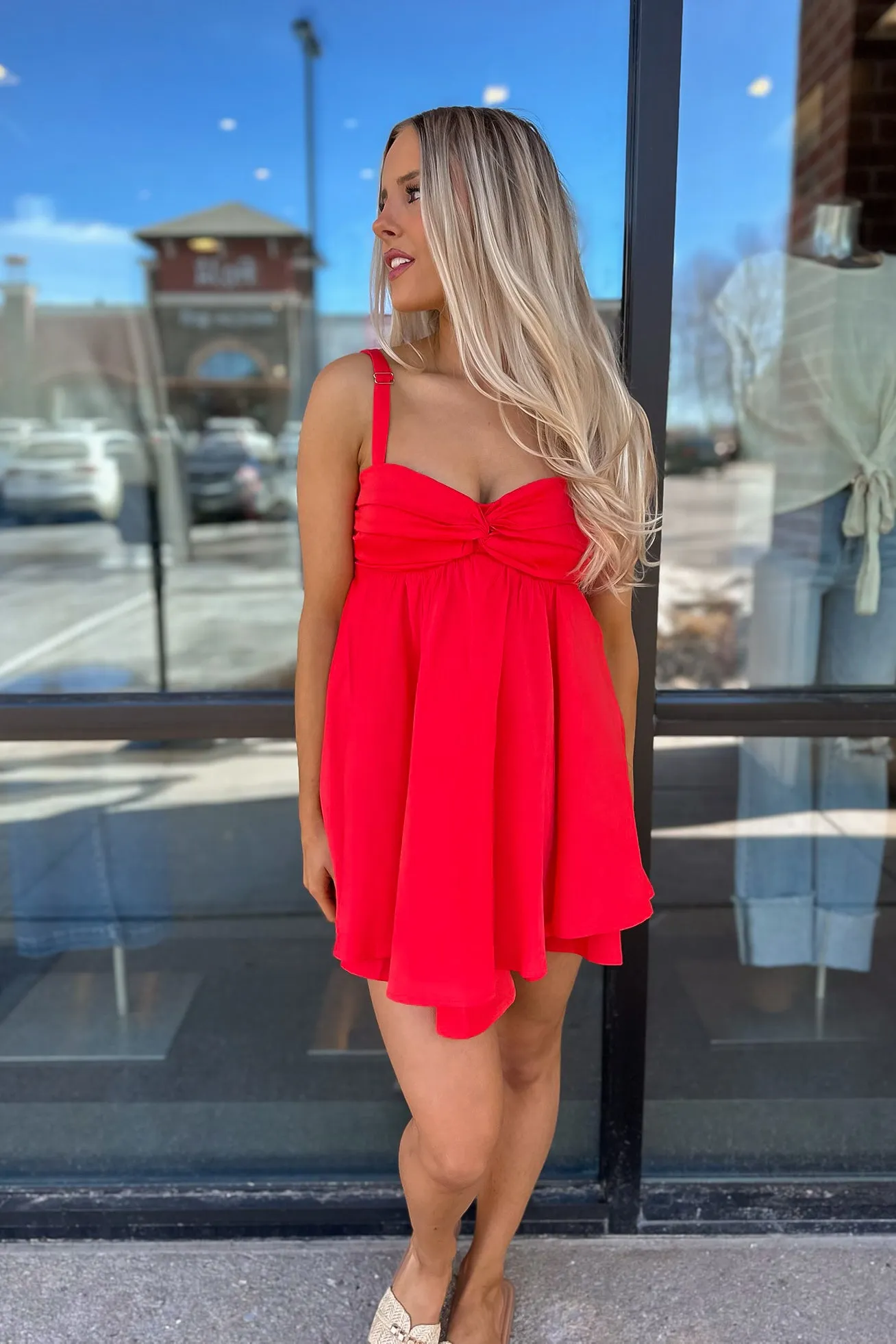 April Mini Dress Red
