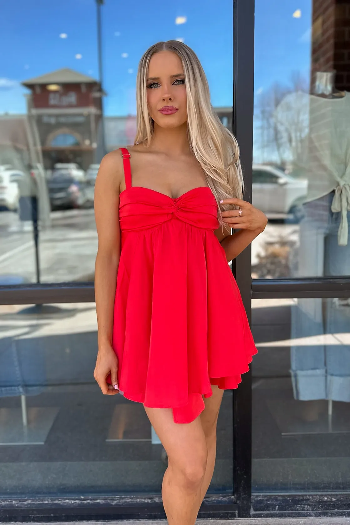 April Mini Dress Red
