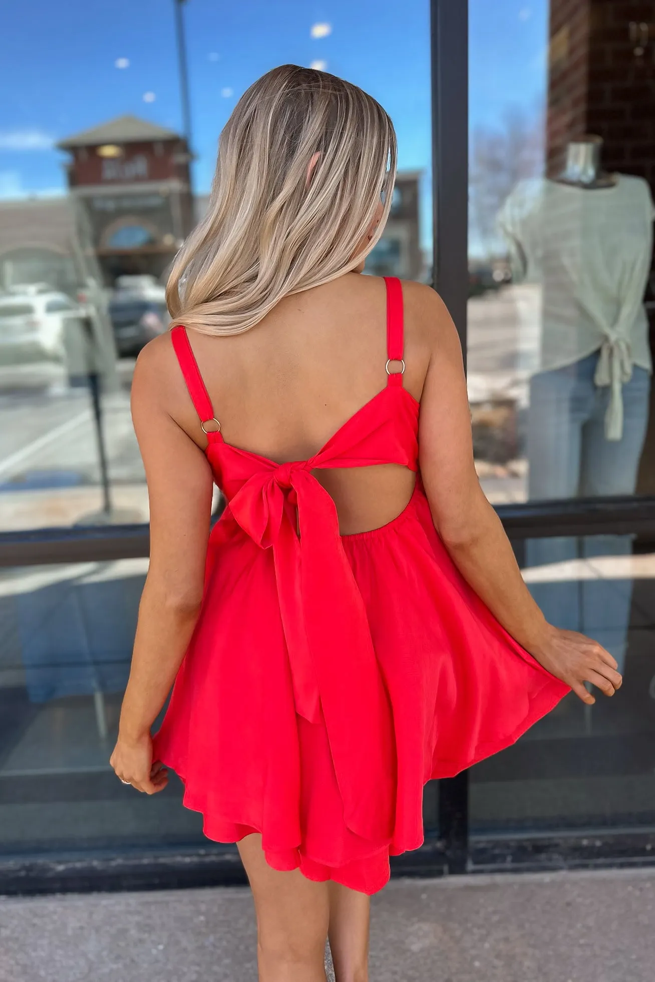 April Mini Dress Red