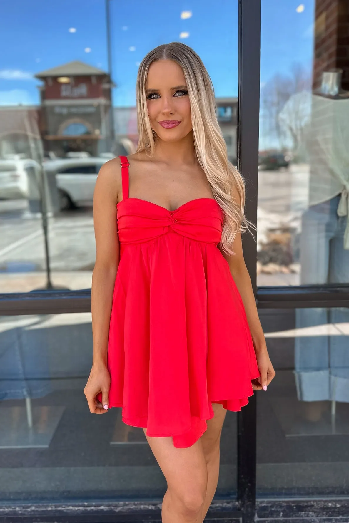 April Mini Dress Red