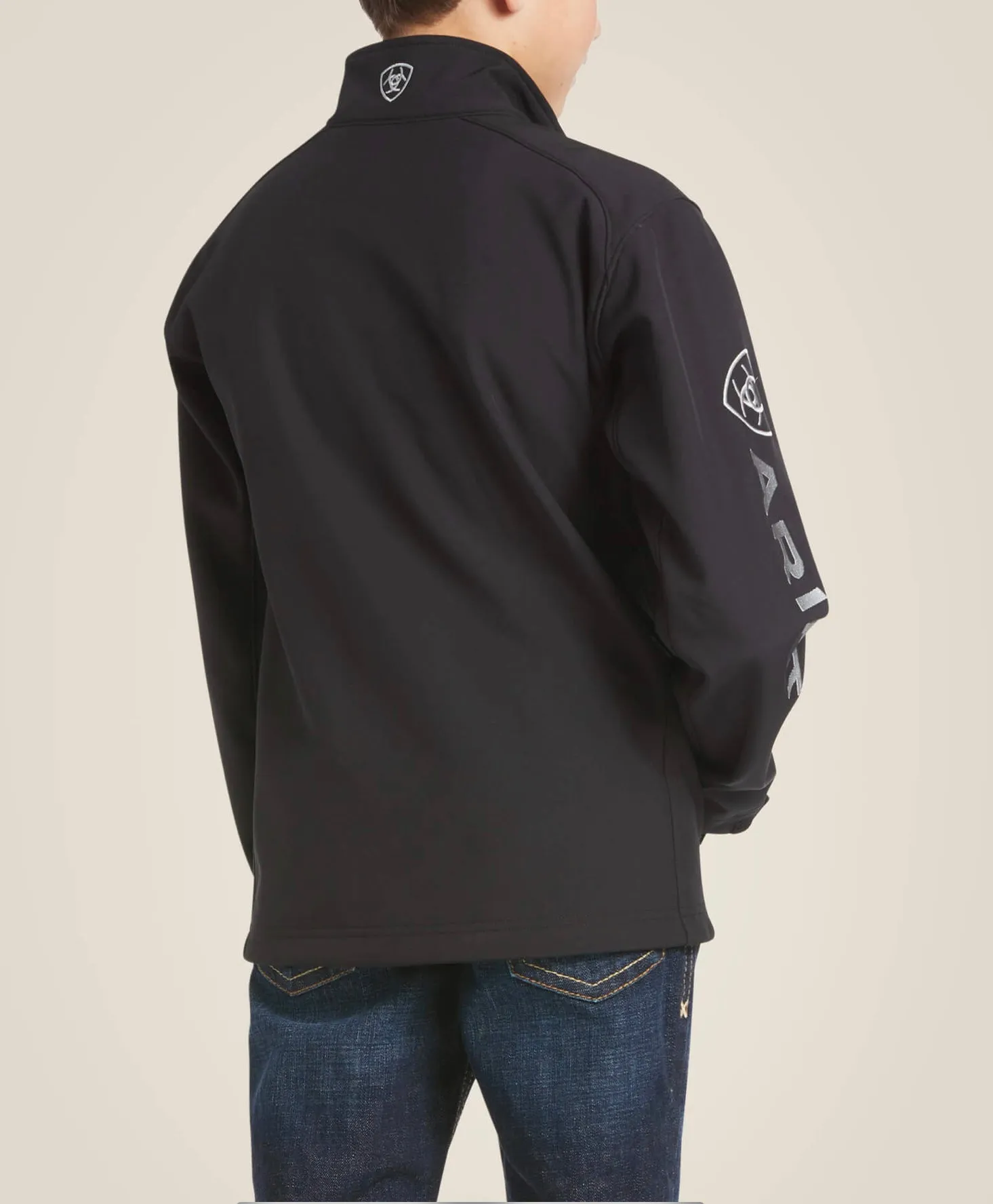 Ariat Boys Black/Silver Logo 2.0 SoftShell Jacket