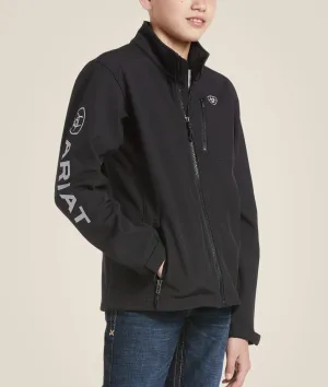 Ariat Boys Black/Silver Logo 2.0 SoftShell Jacket