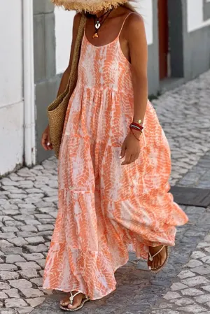 Arleth - Printed hoop dress with round neckline