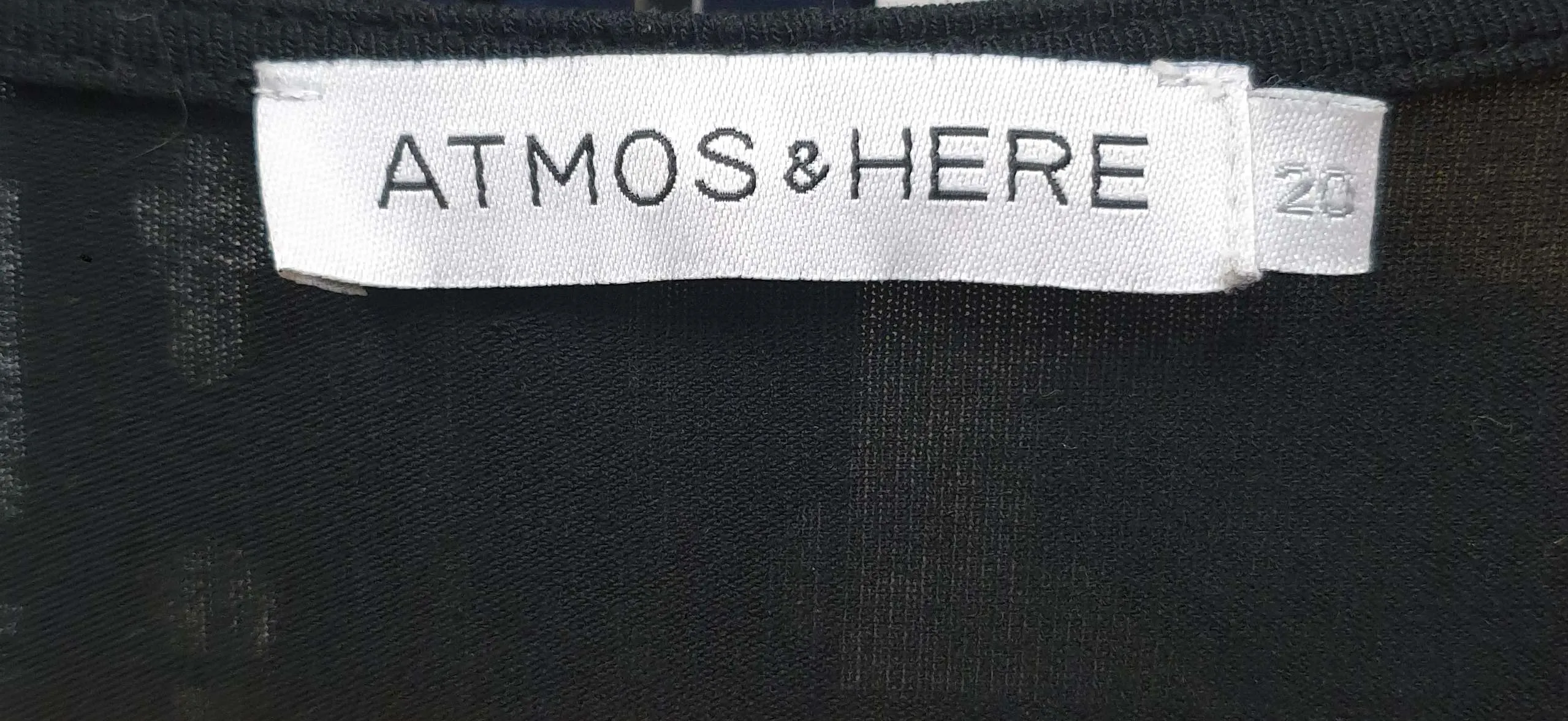 Atmos & Here black knit wrap style dress size 20
