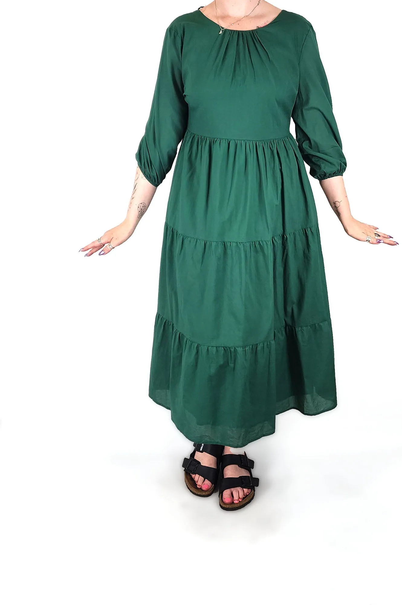 Atmos&Here green cotton dress size 12