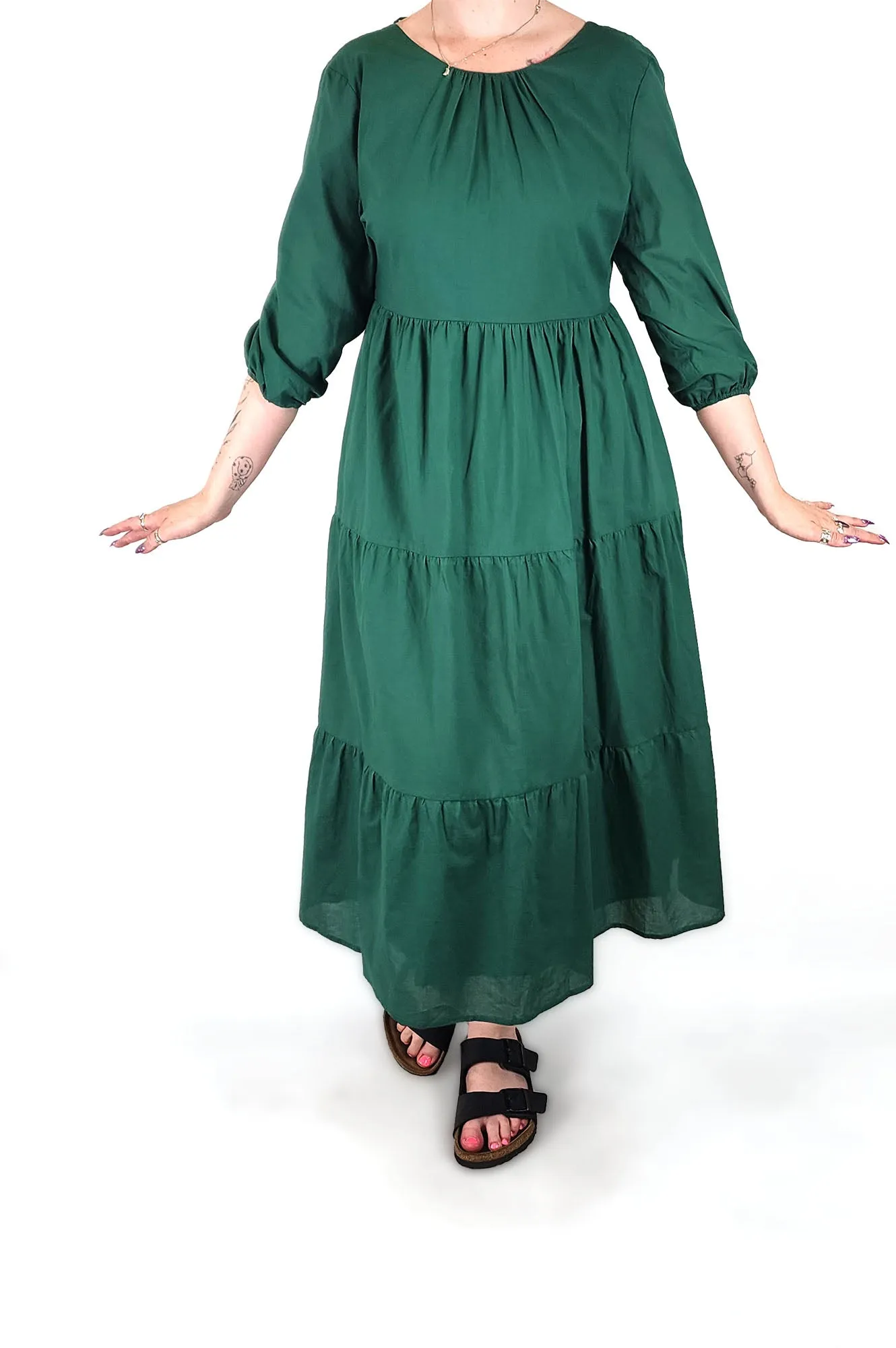 Atmos&Here green cotton dress size 12